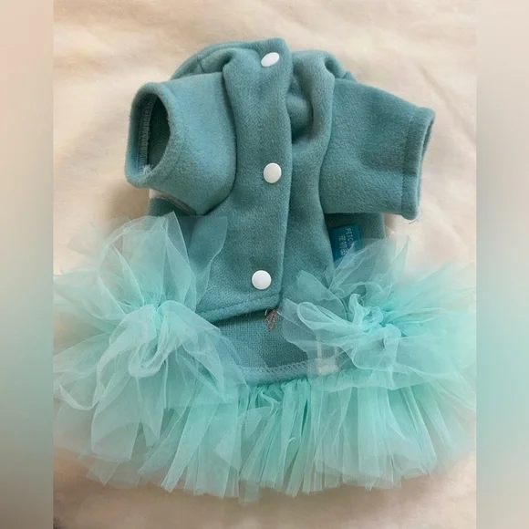 Barkfest at Sniffany’s- Teal Dog Dress with Tulle Skirt- Size Small 🐾 - Picture 2 of 3